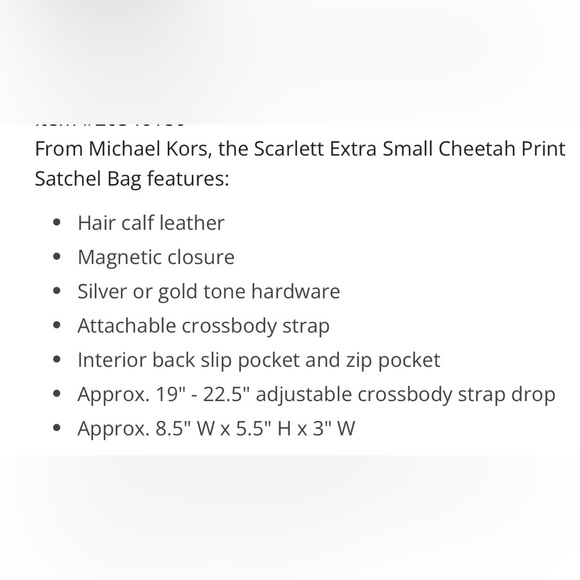 Micheal Kors extra small satchel - Picture 5 of 5